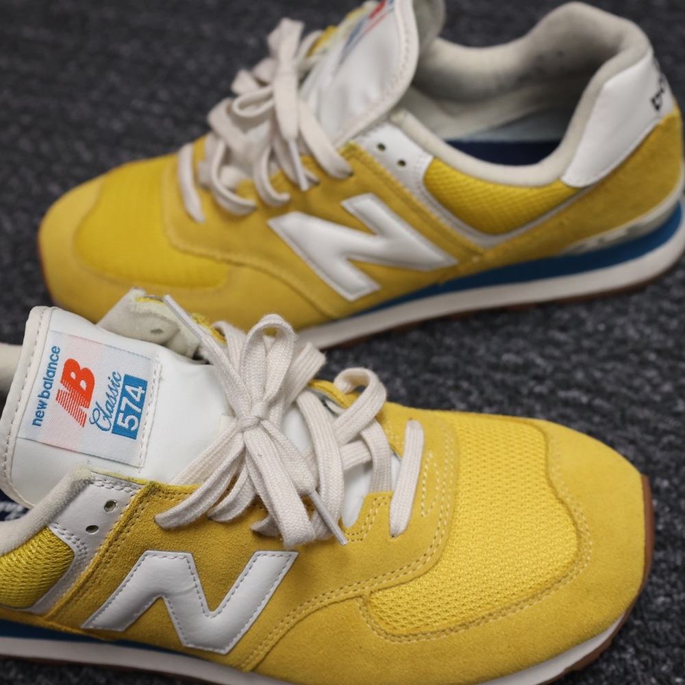 Yellow New Balance 574